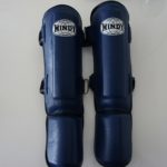 WINDY ウインデｨ 本皮製 キックボクシング レッグサポーター レッグガード 青 Lサイズ